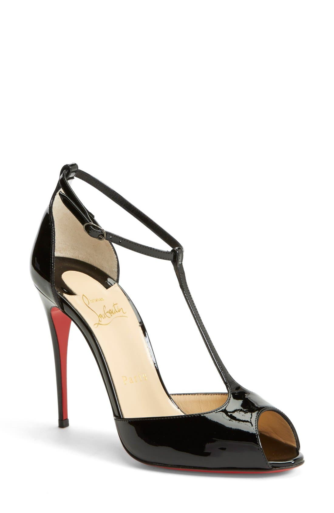 Christian Louboutin 'Señora' T-Strap Open Toe Pump, Main, color, 