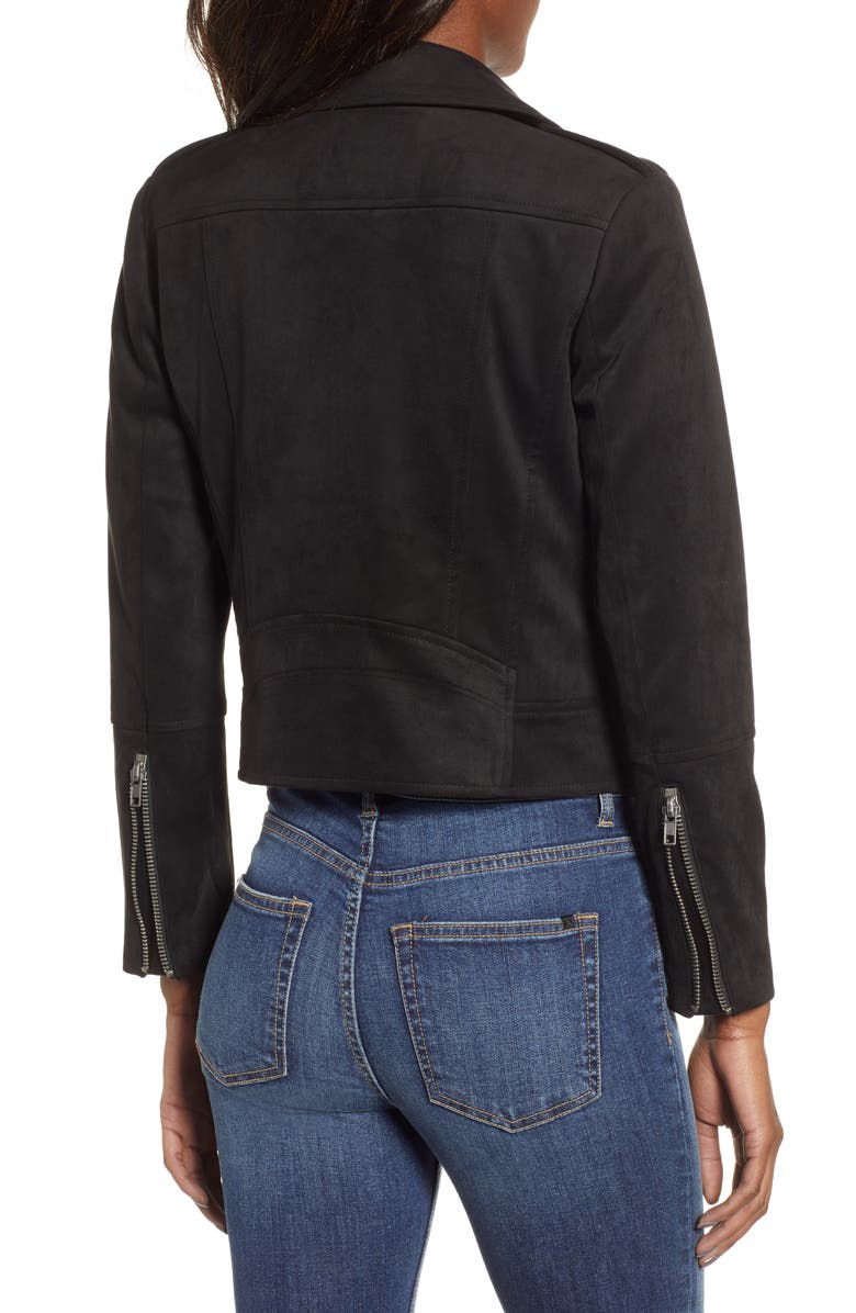 BB Dakota by Steve Madden BB Dakota Not Your Baby Faux Suede Moto Jacket, Alternate, color, 