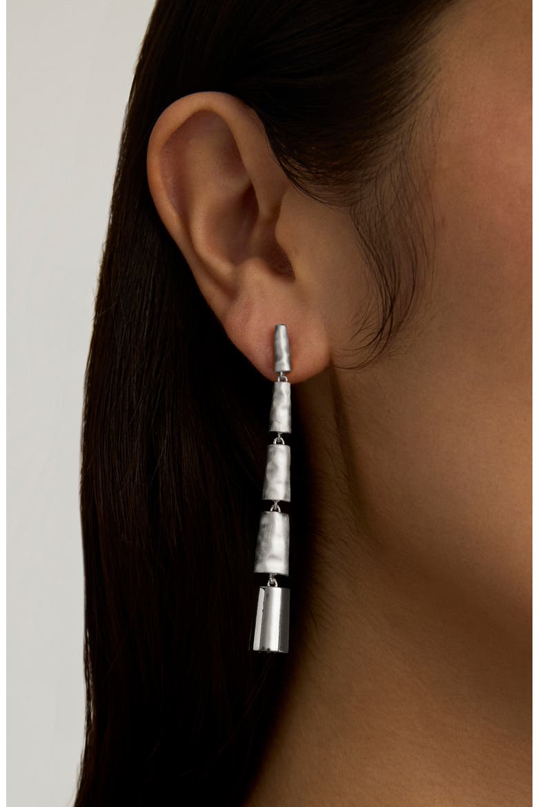 Nairobi Statement Drop Earrings, Alternate, color, SILVER