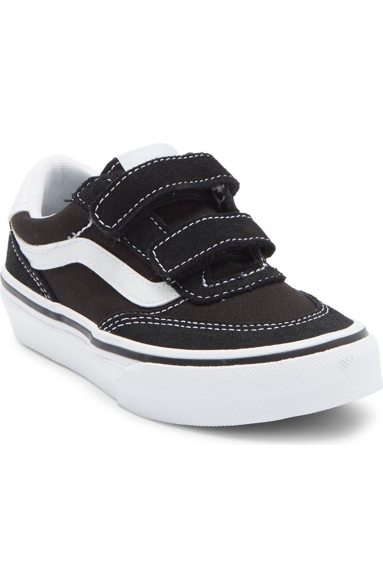Vans Kids' Brooklyn Sneaker, Main, color, Suede/Canvas Black/White