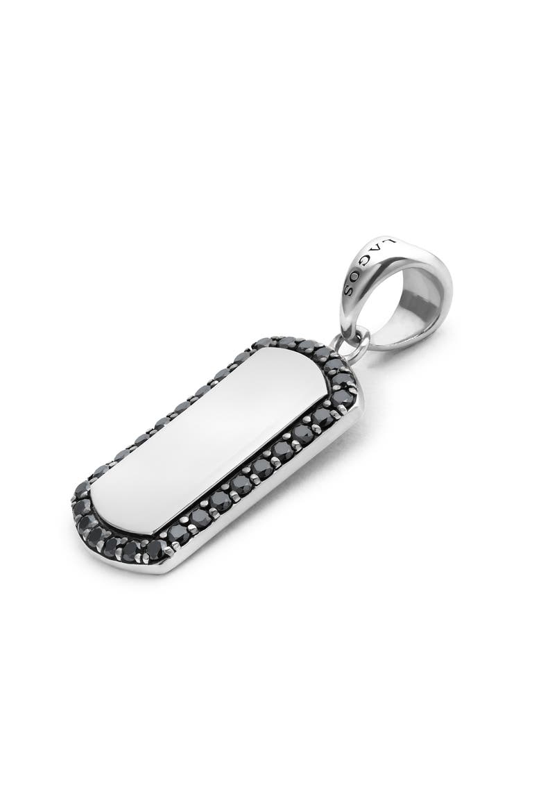 Men's Anthem Diamond Tag Amulet, Alternate, color, BLACK