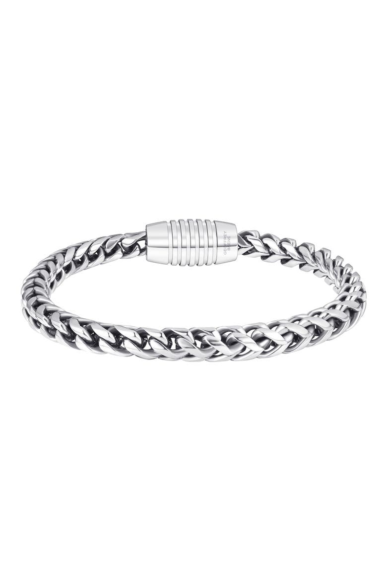 Men's Franco Chain Bracelet, Alternate, color, SILVER