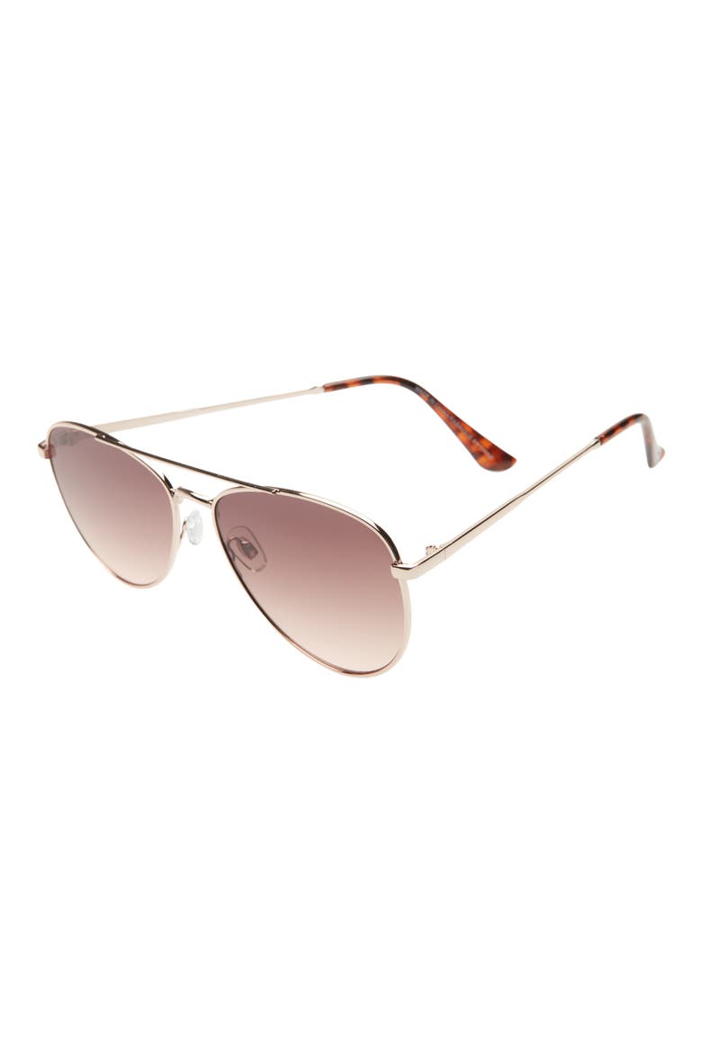 55mm Gradient Aviator Sunglasses, Alternate, color, GOLD