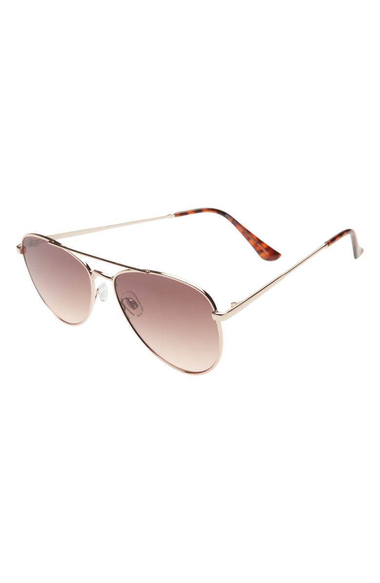 BP. 55mm Gradient Aviator Sunglasses, Alternate, color, Gold