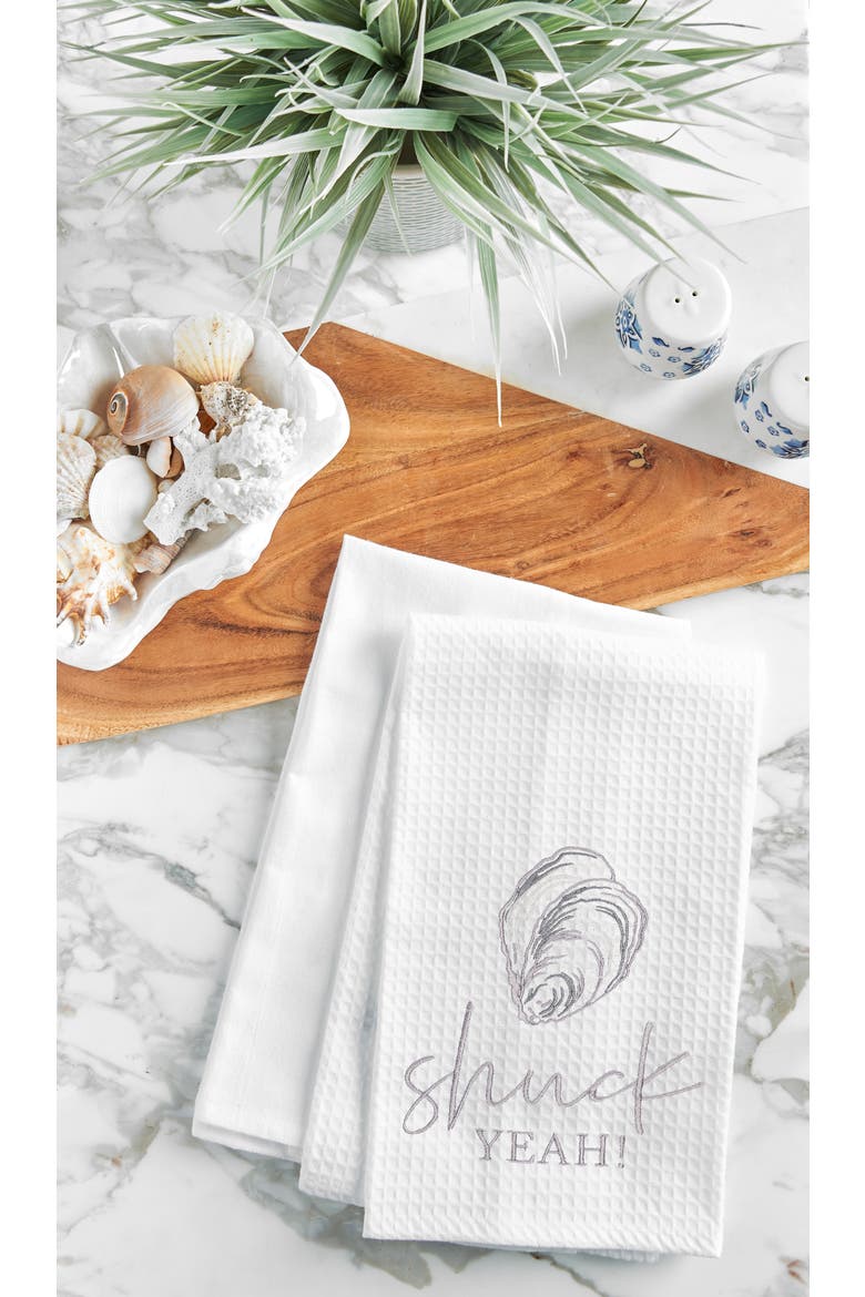 Shuck Yeah Kitchen Dishtowel, Alternate, color, Blue