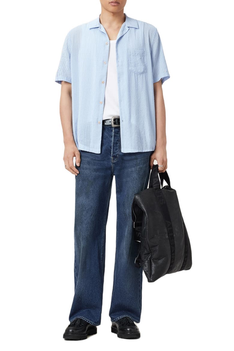 Perry Button-Up Camp Shirt, Alternate, color, KENTUCKY BLUE