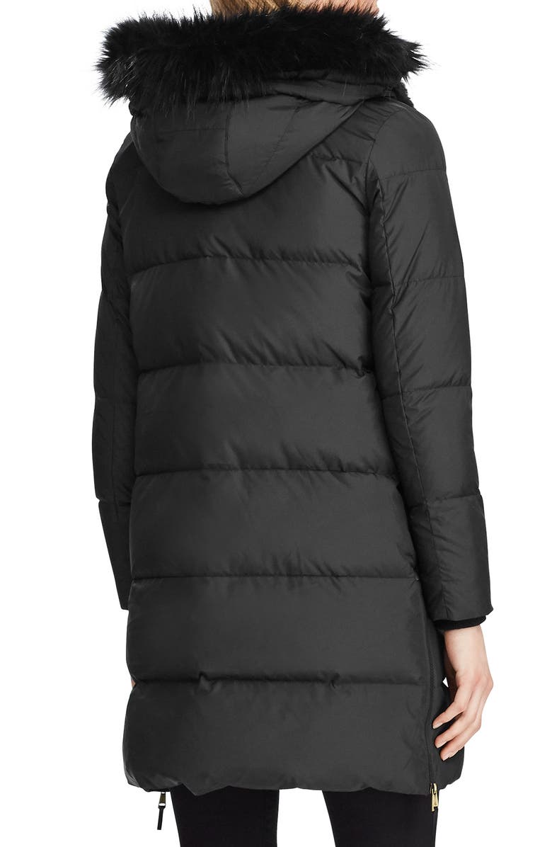 Lauren Ralph Lauren Faux Fur Trim Quilted Hooded Down & Feather Parka, Alternate, color, 