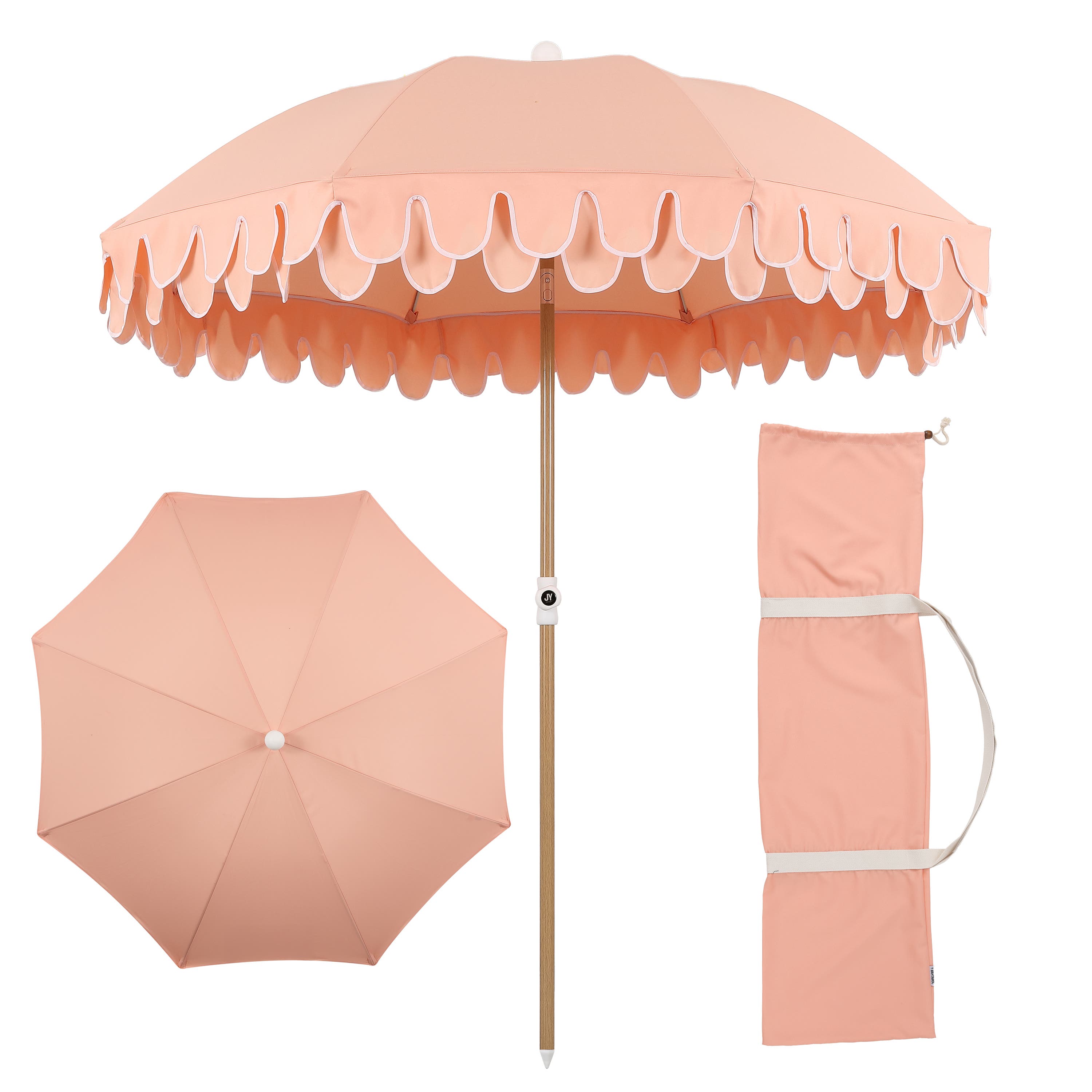 Coral Pink - Light Brown Pole