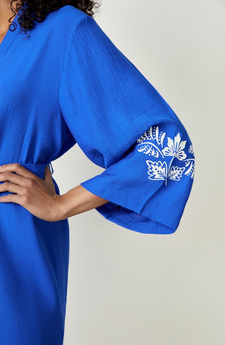 Etam Beste Crinkled Robe, Alternate, color, Royal Blue