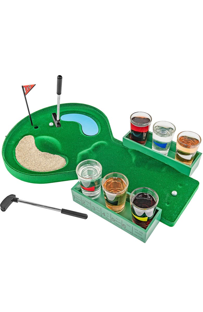 Fairly Odd Novelties Table Golf, Shot Glass Drinking Party Game, Adult, Alternate, color, Multicolored