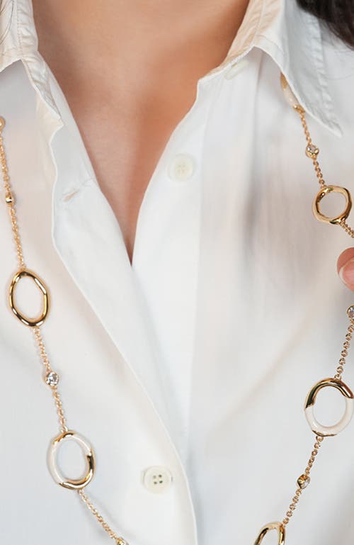 Rc Retro Chic Time Ripples Necklace In Gold