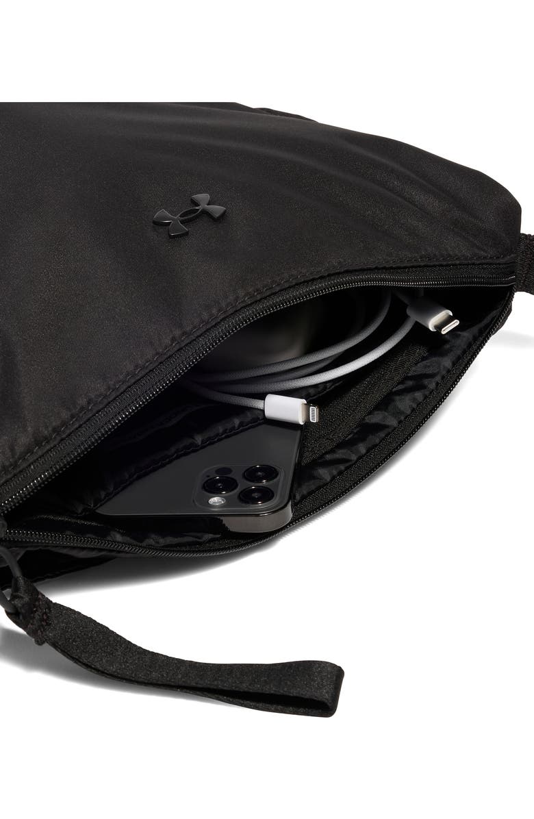Under Armour Studio Water Resistant Shoulder Bag, Alternate, color, Black / Black / Black