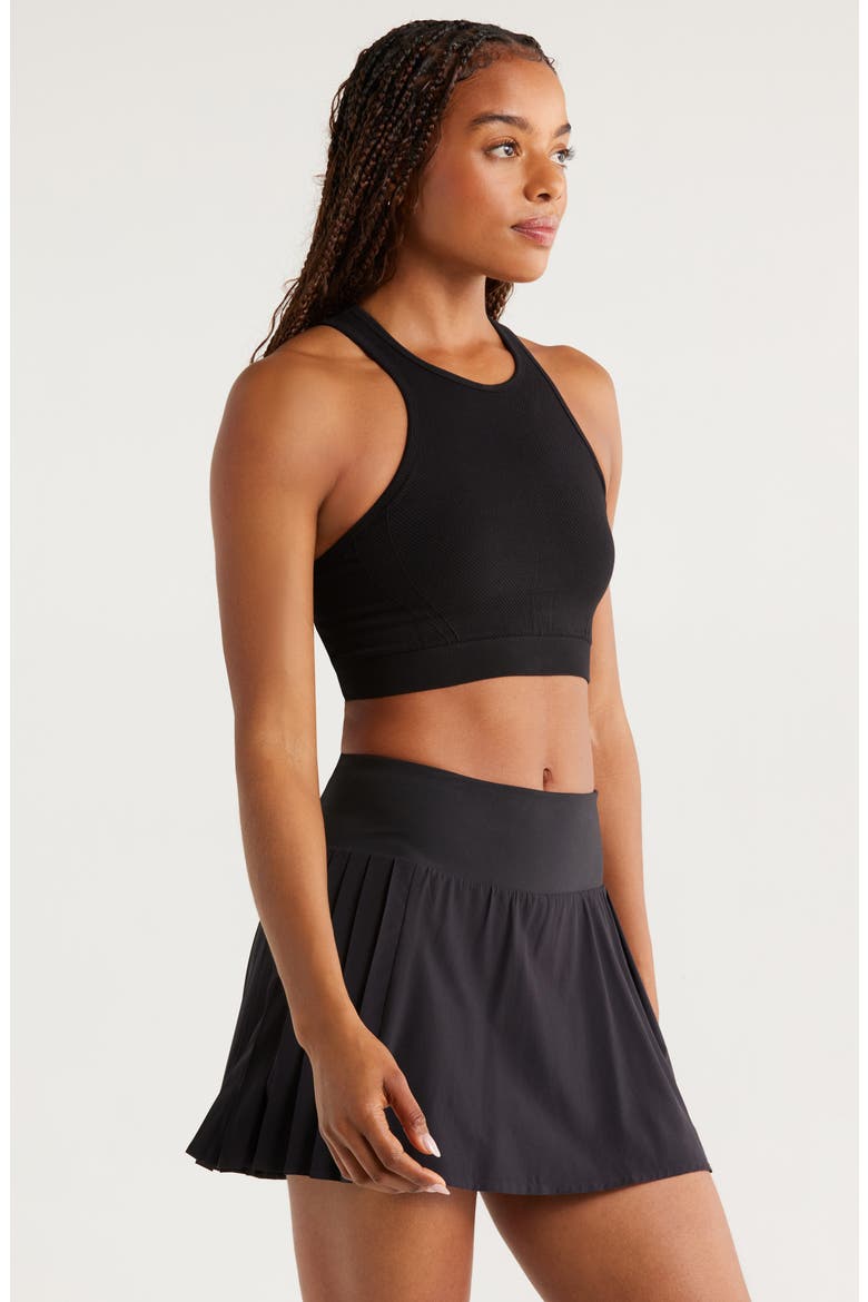 Racerback Seamless Sports Bra, Alternate, color, BLACK