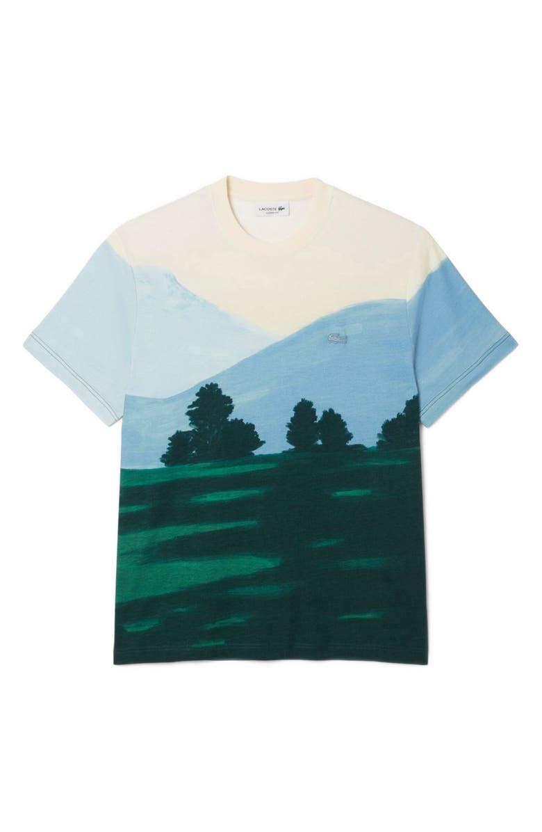 Lacoste Mountain Graphic T-Shirt, Alternate, color, Sinople/ Yellow-Green