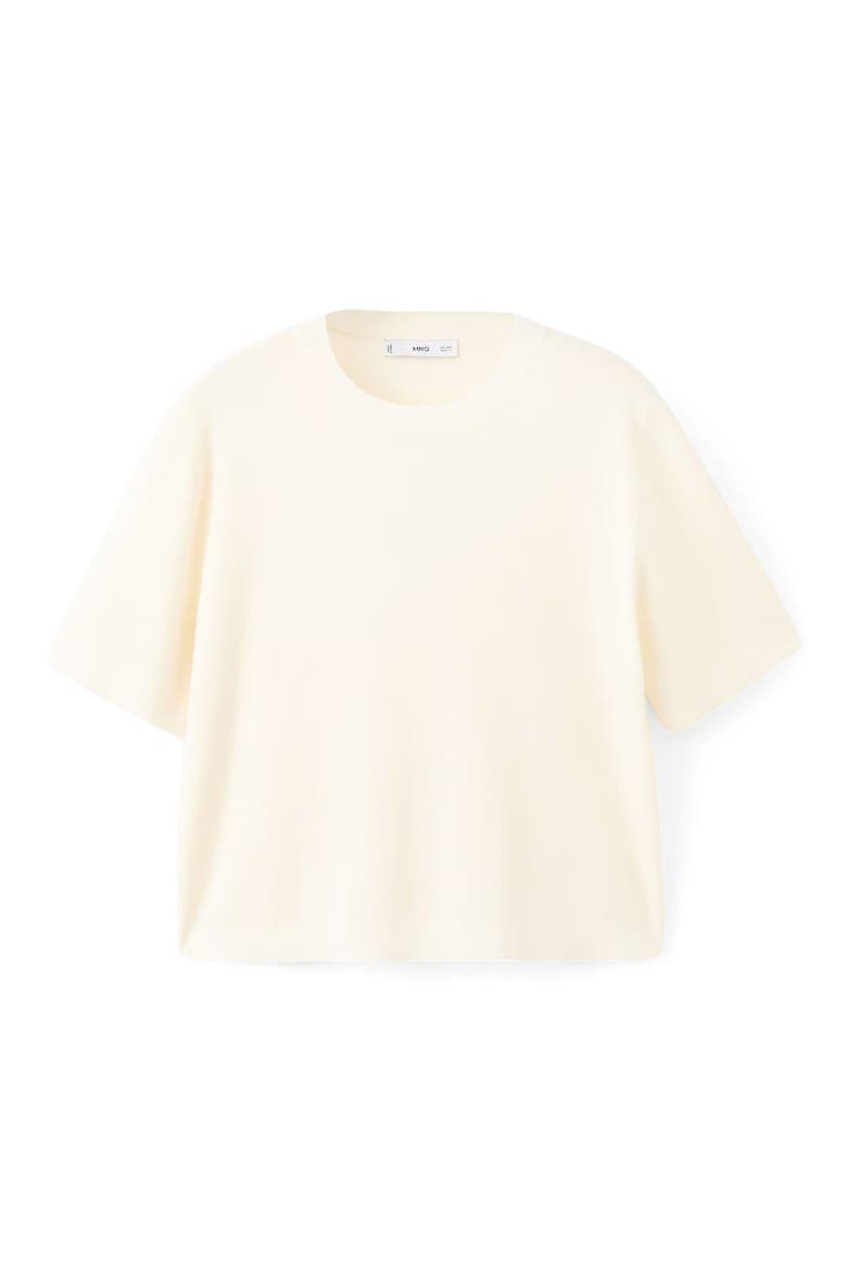 Short Sleeve Wool & Cotton Crewneck Sweater, Main, color, ECRU