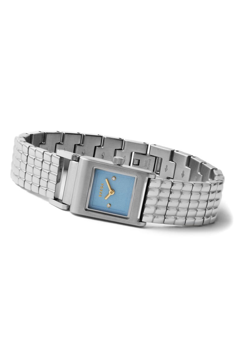 BREDA Revel Bracelet Watch, 18mm, Alternate, color, Silver
