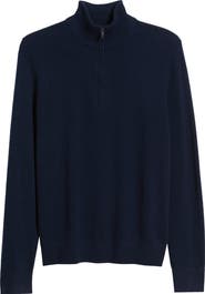 Nordstrom Quarter Zip Cashmere Sweater