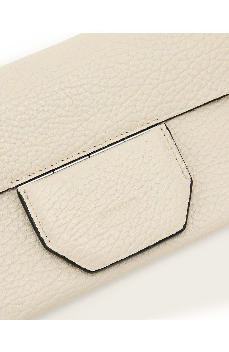 AllSaints Ursa Leather Pouch Wristlet, Alternate, color, Sahara White