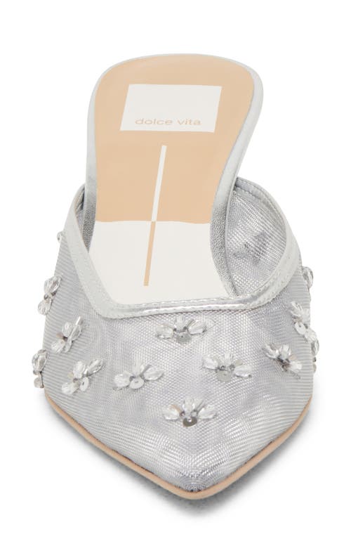 Dolce Vita Clara Kitten Heel Pointed Toe Pump In Silver