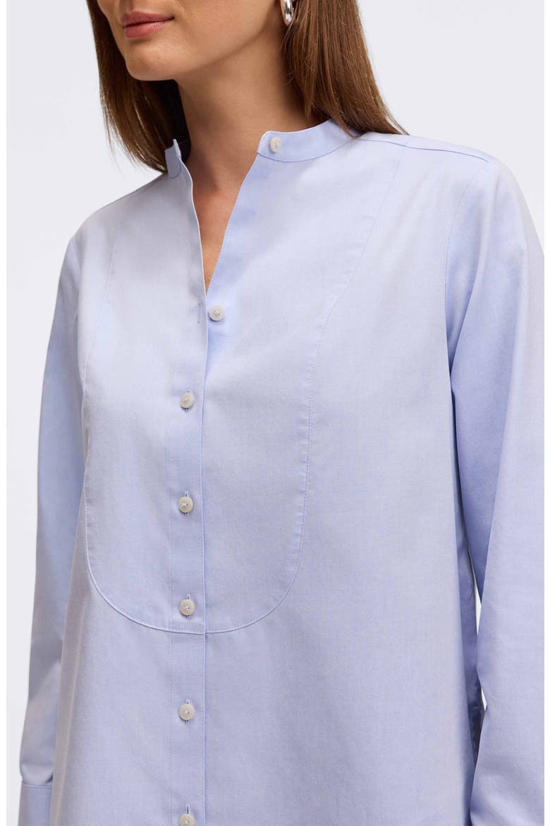 Kris Tux Bib Cotton Button-Up Shirt, Alternate, color, BLUE WAVE