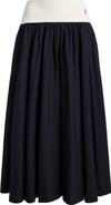 Polo Ralph Lauren Mixed Media Cotton Poplin Maxi Skirt