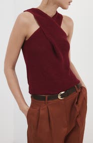 MANGO Knit Sleeveless Top