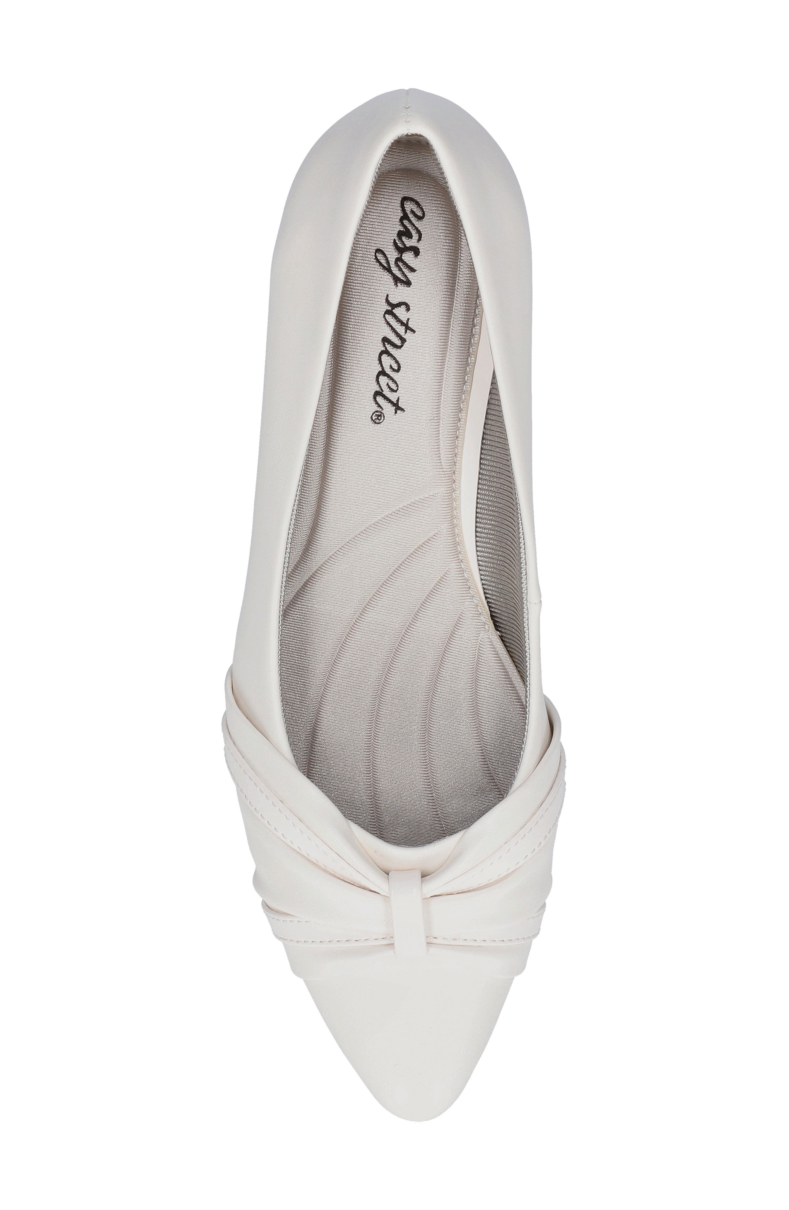 EASY STREET Millie Ruched Pump, Alternate, color, White