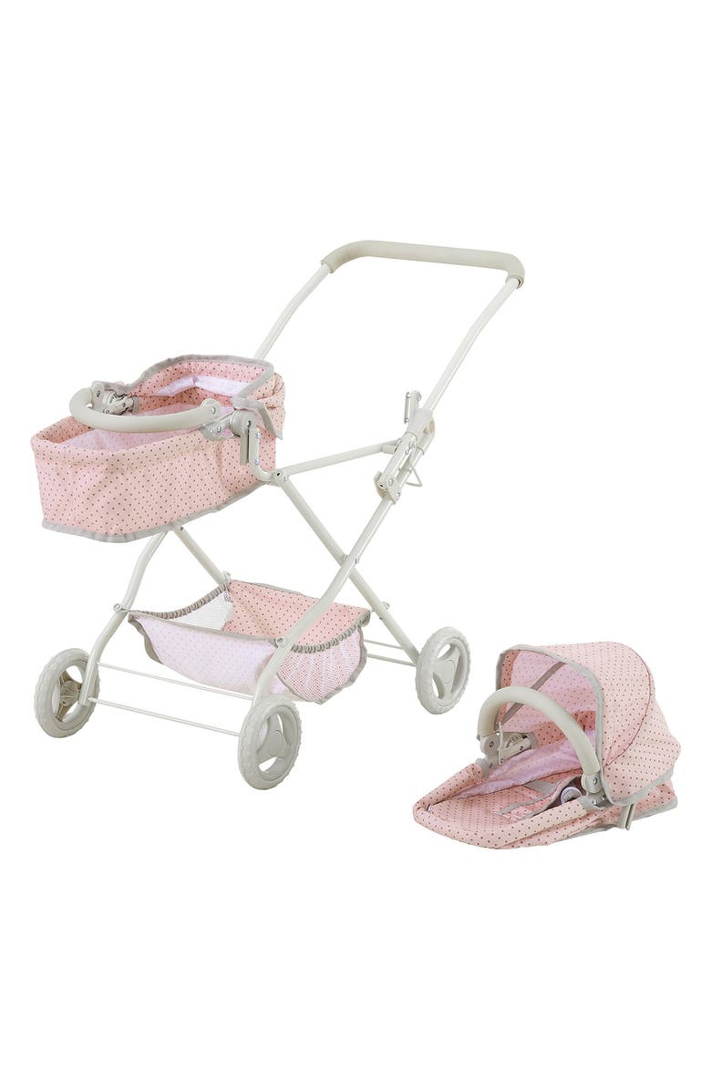 Teamson Kids Olivia's Little World Double Bassinet Play Stroller, Alternate, color, Pink