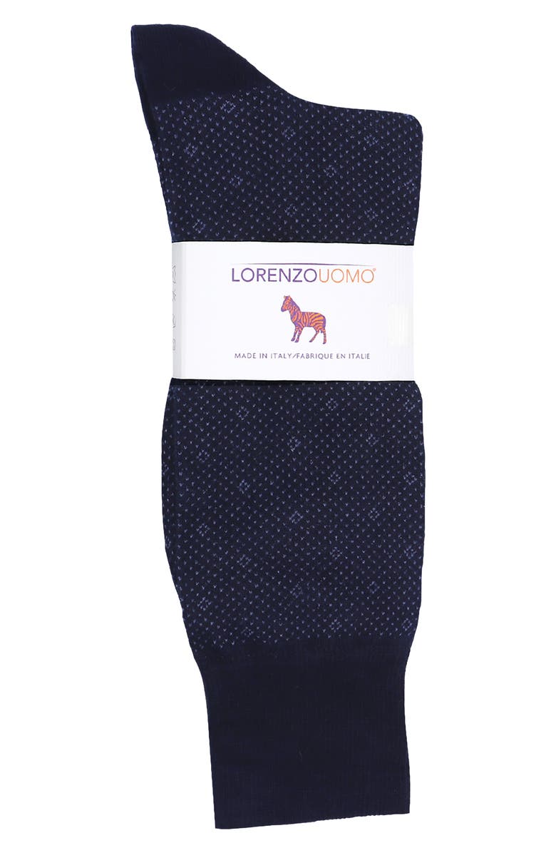 Lorenzo Uomo 2-Pack Assorted Neat Dress Socks, Alternate, color,