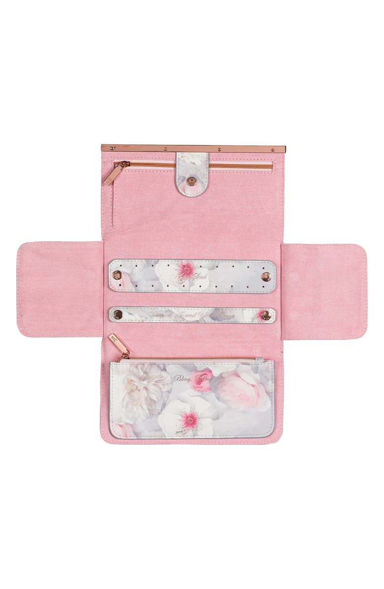 Ted Baker London Faux Leather Jewelry Roll, Alternate, color,