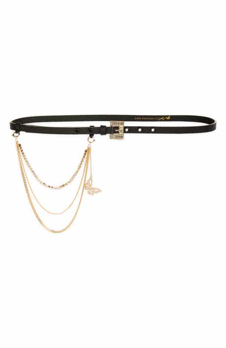 Double Wrap Slim Leather Belt
