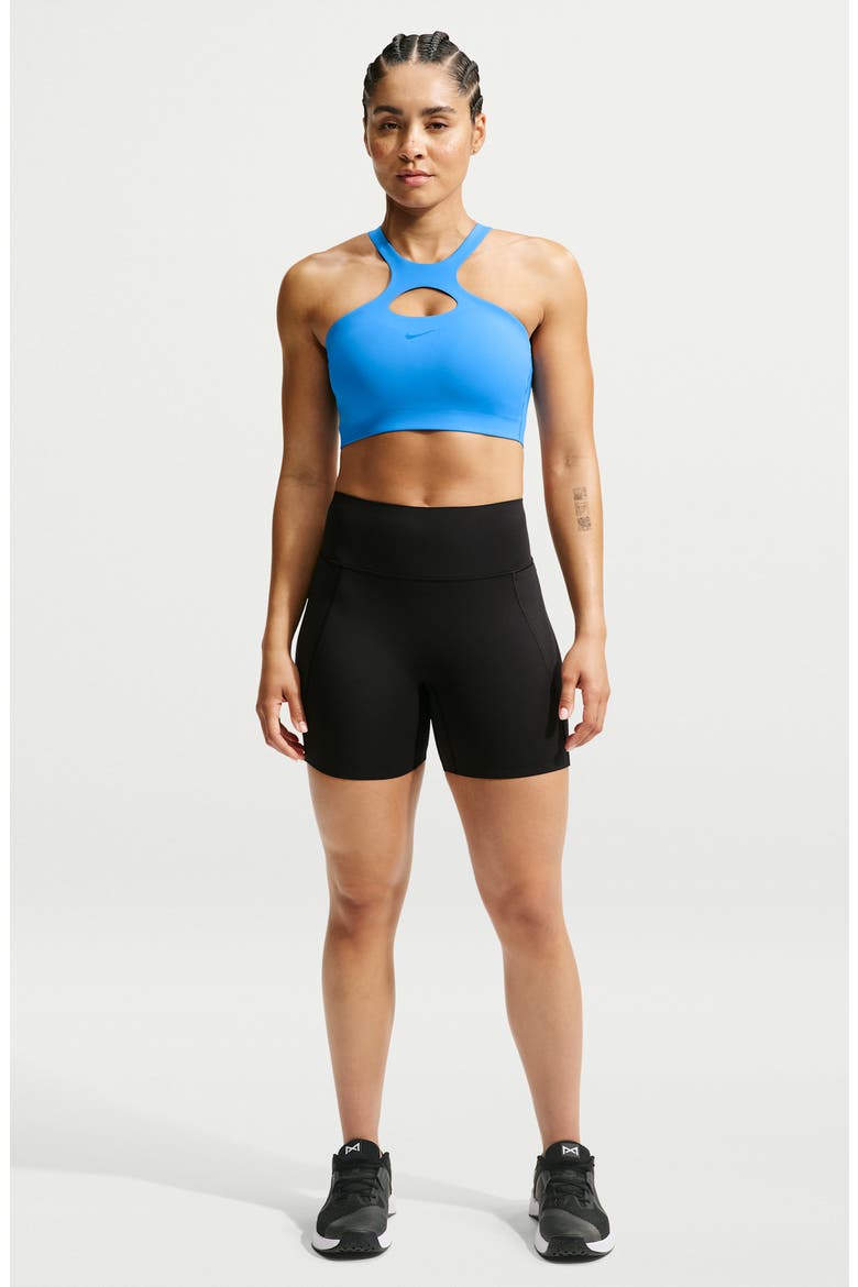 Universa Cutout Sports Bra, Alternate, color, LIGHT PHOTO BLUE/ BLUE SPARK