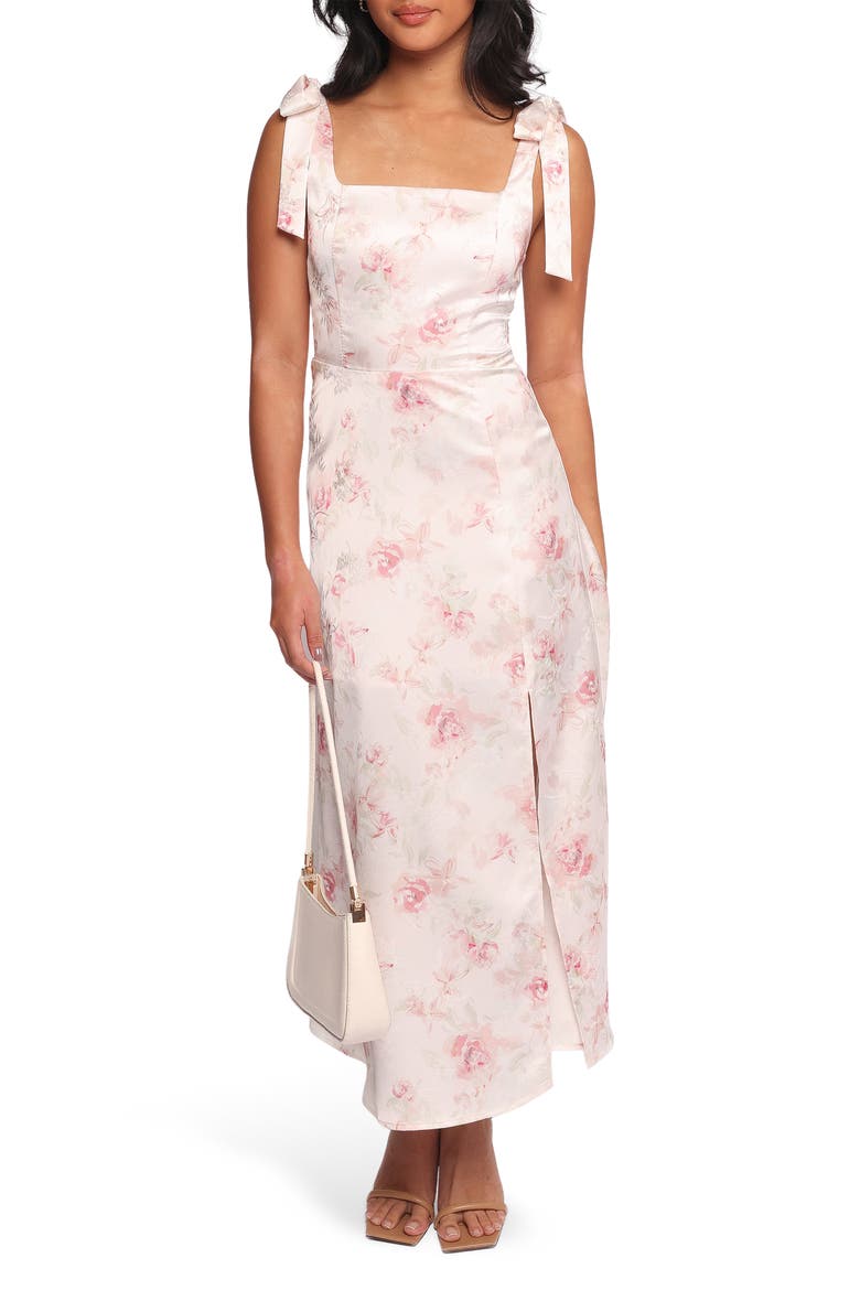 Zane Floral Tie Strap Dress, Main, color, PINK FLORAL