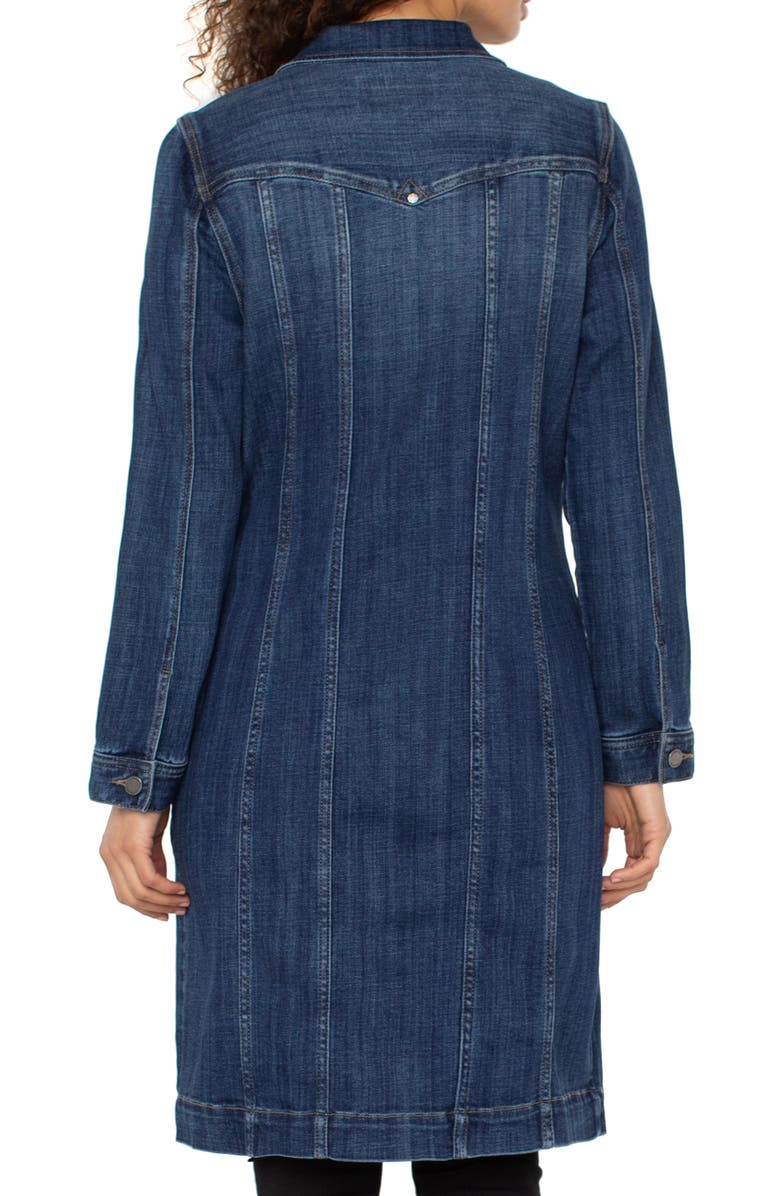 Liverpool Los Angeles Long Denim Trucker Jacket, Alternate, color, 