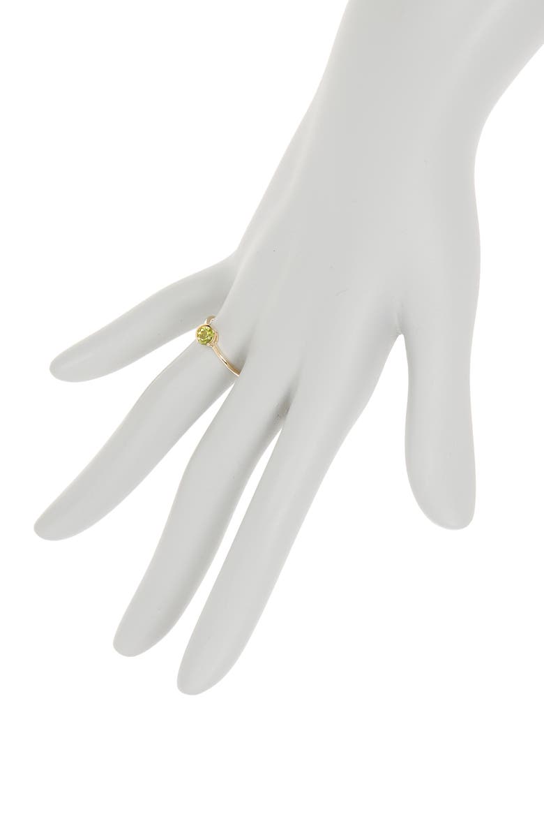Bony Levy Iris 18K Yellow Gold Round Peridot Solitaire Ring, Alternate, color, 