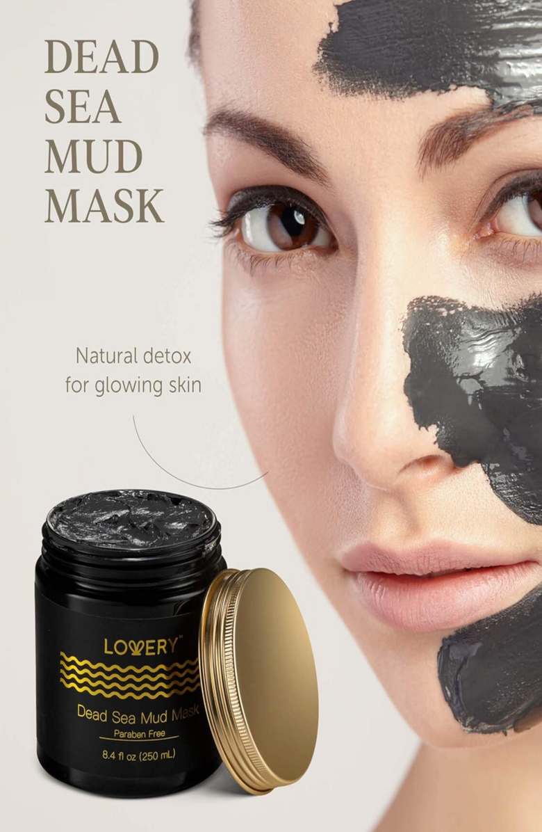 Lovery Dead Sea Minerals Spa Gift Box Set, Alternate, color, Black / Gold