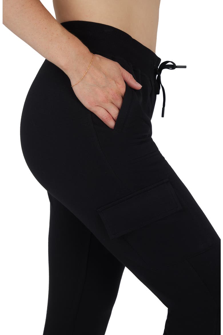 Terry Fleece Jamie Tapered Joggers, Alternate, color, BLACK