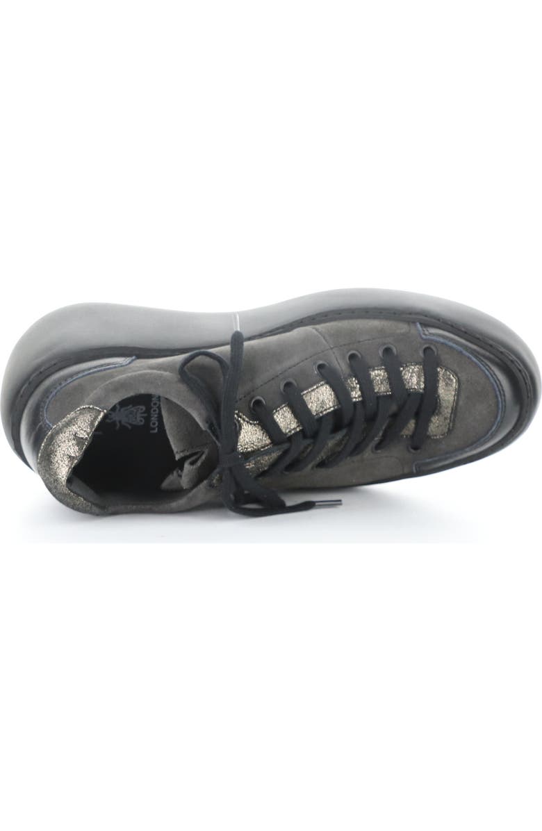 Fly London Dufy Platform Wedge Sneaker, Alternate, color, Diesel/ Graphite