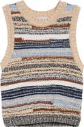 Veronica Beard Jerrel Stripe Crop Sweater Tank