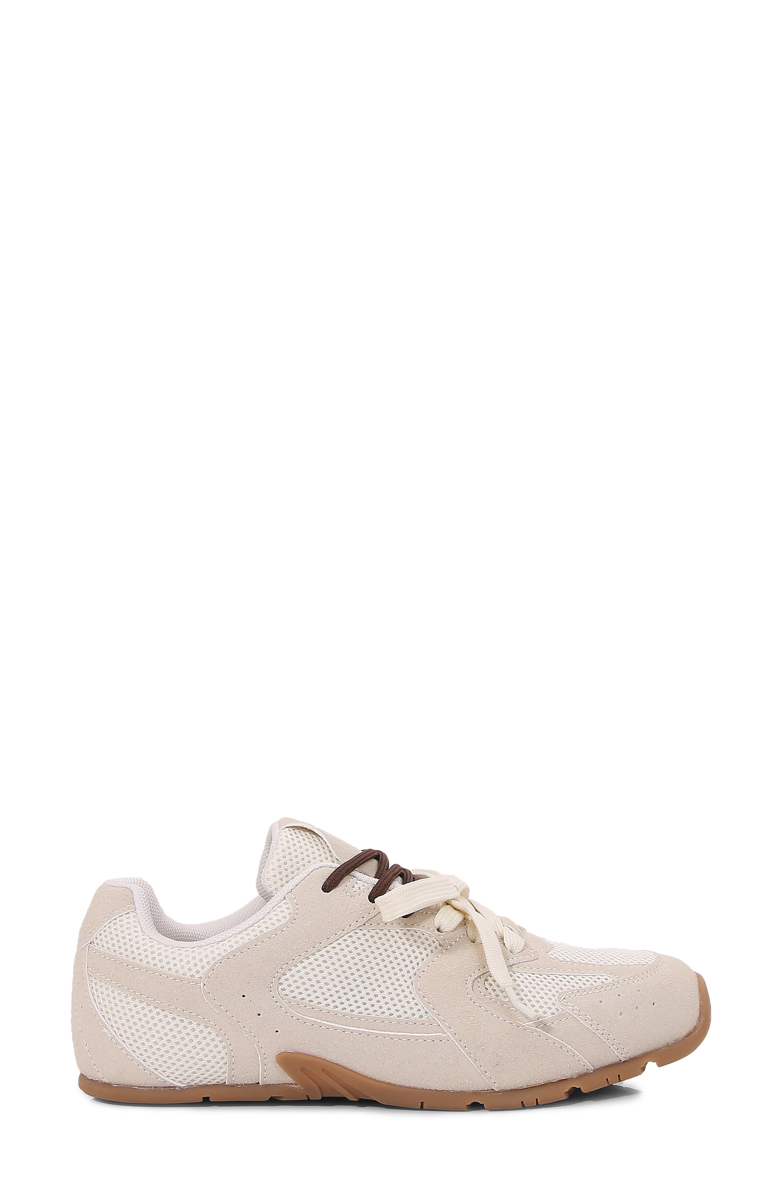Lula Double Lace Sneaker, Alternate, color, BEIGE