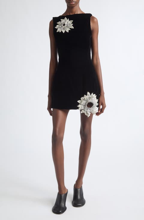 Sunflower Velvet Minidress