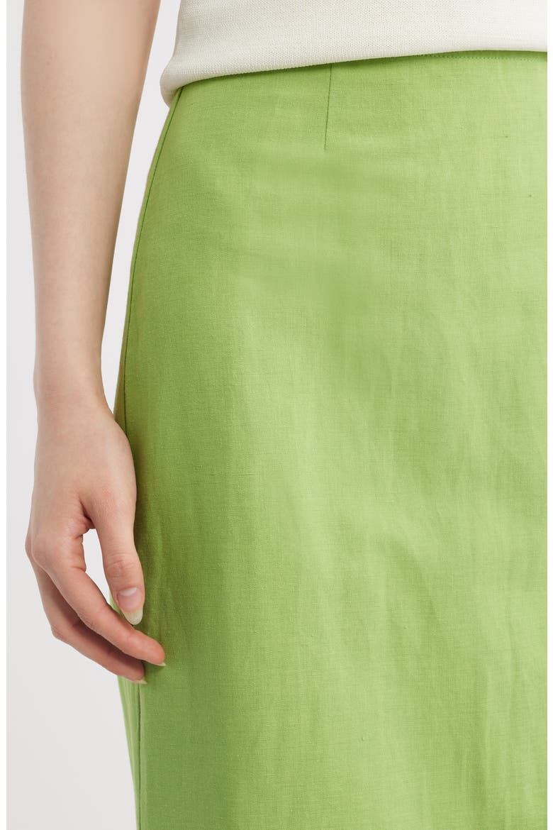 Mia Topstitch Detail Skirt, Alternate, color, APPLE GREEN
