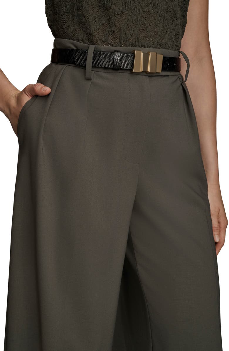 Donna Karan New York Pleated Wide Leg Pants, Alternate, color, Dark Mineral