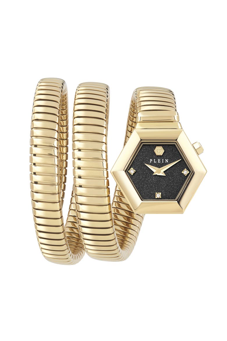 Watches Hexagon Women, Main, color, black/lightgold