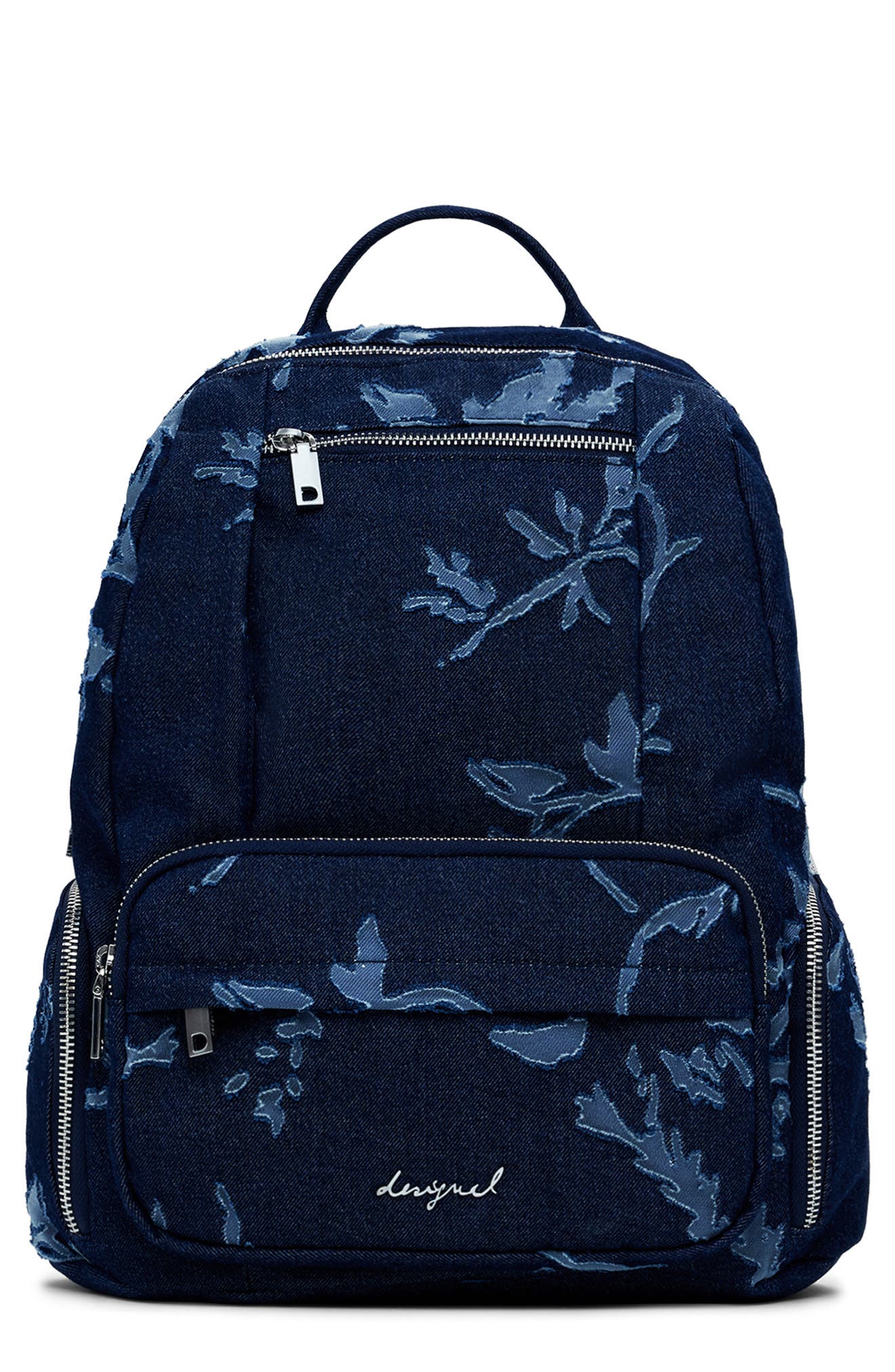 Desigual Denim Mini Backpack, Main, color, Light Blue