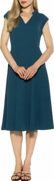 Alexia Admor Yara Cap Sleeve Midi Dress