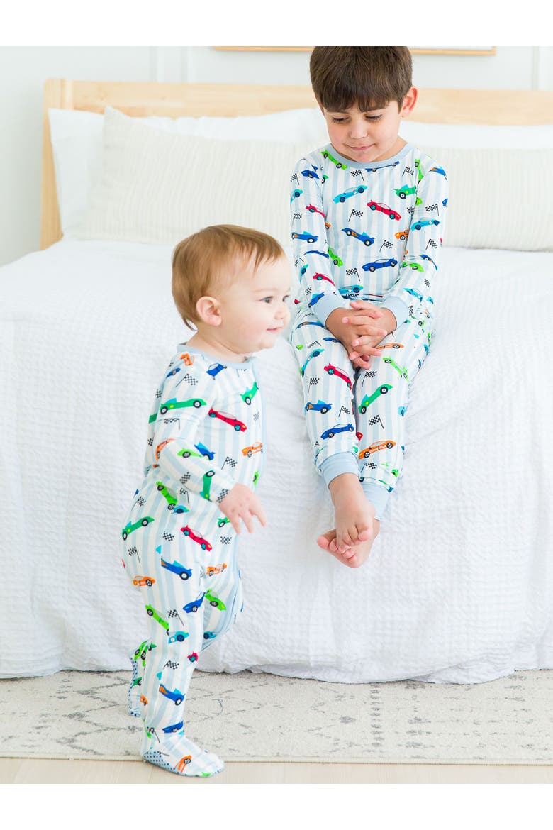 SoftSnooze Baby Boys One Piece Footie Pajamas, Alternate, color, Let's Roll