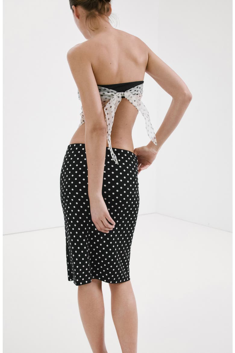 Dot Midi Skirt, Alternate, color, BLACK