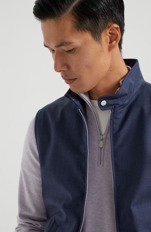 Brunello Cucinelli Vest With Thermore® Padding In Denim