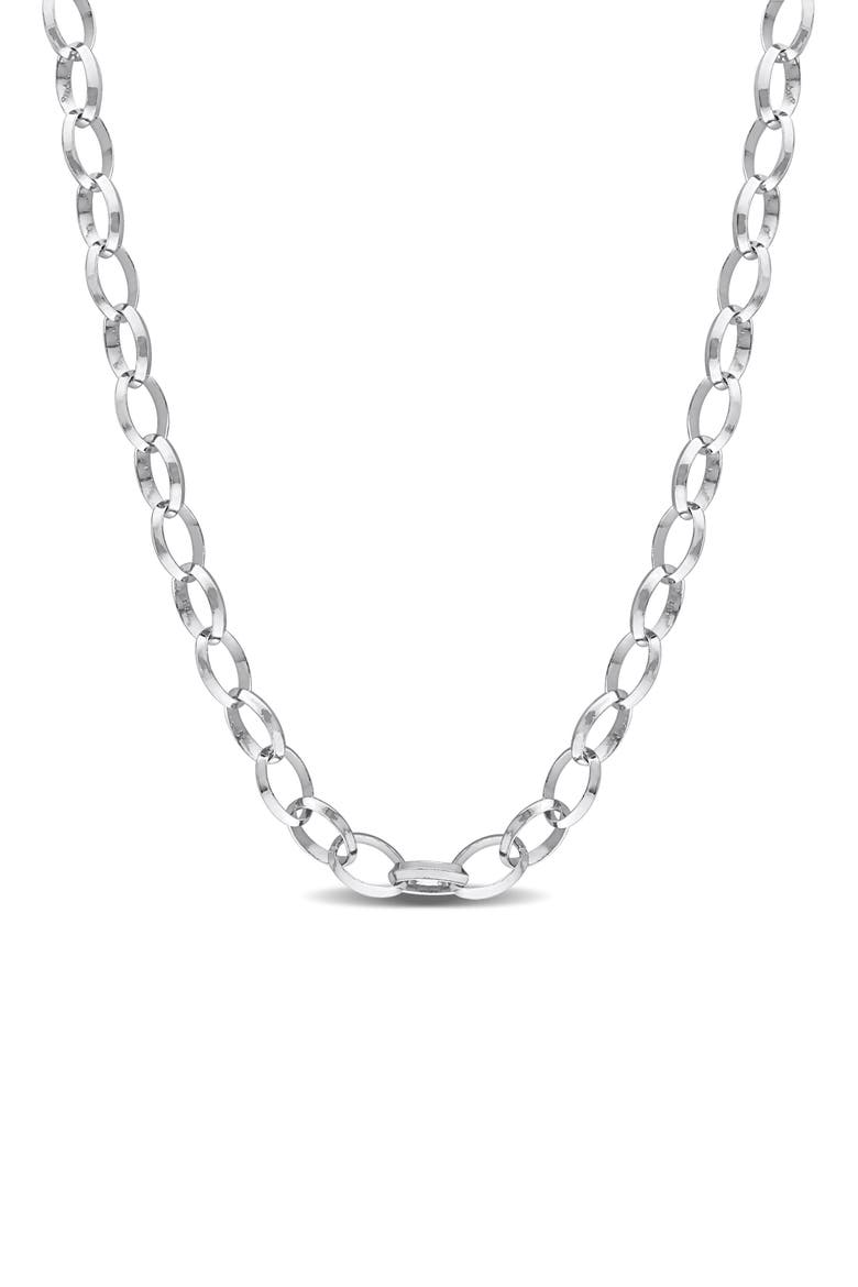 Men's Rolo Chain Necklace, Main, color, SILVER